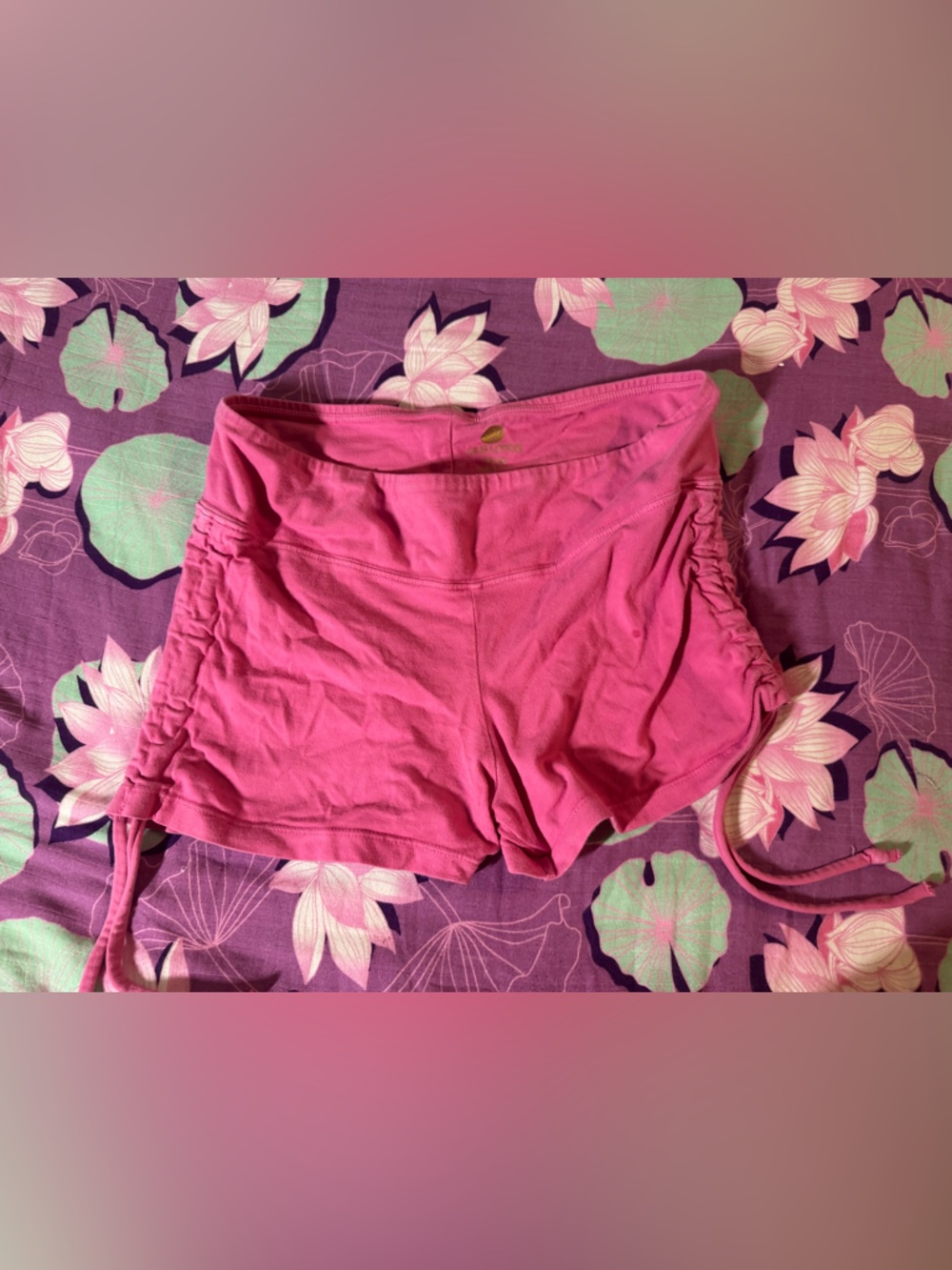 Lily Lotus Hot Pink Athletic Drawstring Shorts